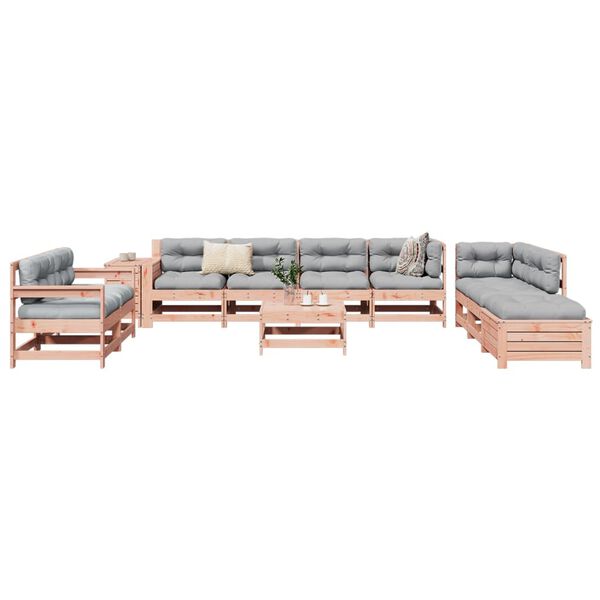 vidaXL Set Divani da Giardino 11 pz in Legno Massello Abete Douglas