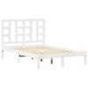 vidaXL Giroletto Bianco in Legno Massello 120x190 cm Small Double