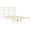 vidaXL Giroletto Bianco in Legno Massello 135x190 cm Double