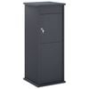 vidaXL cassetta postalepastkastei Antracite 40 x 40 x 100 cm Acciaio