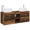 vidaXL Set di mobili per il bagno 3 pz Legno antico