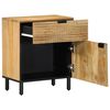 vidaXL Comodino Marrone 50x33x60 cm in Legno Massello di Mango