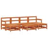 vidaXL Set Lounge da Giardino 7 pz Marrone Cera