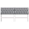 vidaXL Testiera imbottita Grigio chiaro 180 cm Pino massello