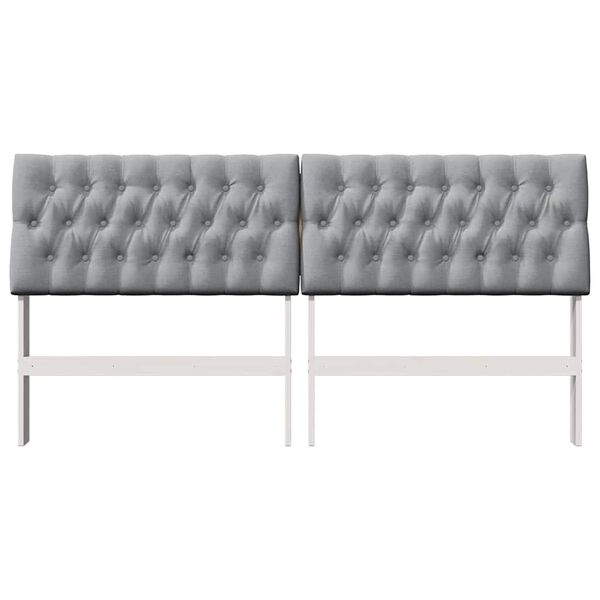 vidaXL Testiera imbottita Grigio chiaro 180 cm Pino massello