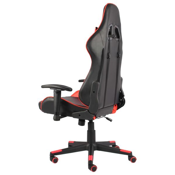 vidaXL Sedia da Gaming Girevole Rossa in PVC