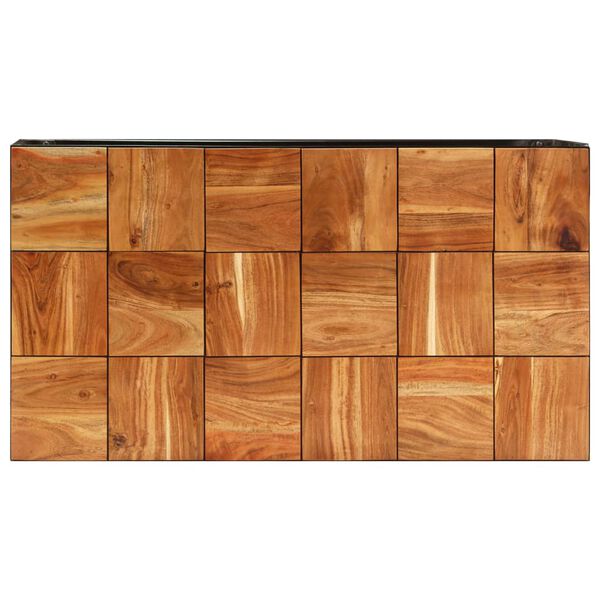 vidaXL Tavolino 110x60x40 cm in Legno Massello di Acacia e Acciaio