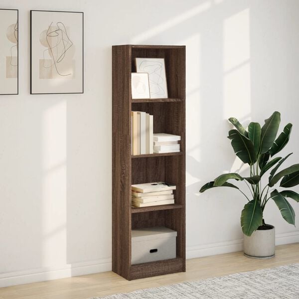 vidaXL Libreria Rovere Marrone 40x24x143 cm in Legno Multistrato