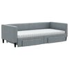 vidaXL Divano Letto Estraibile Cassetti Grigio Chiaro 90x190cm Tessuto
