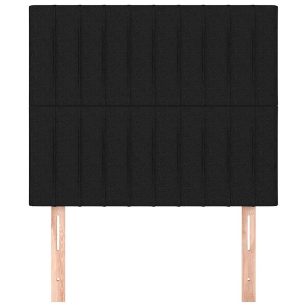 vidaXL Testiera Nera 80x5x118/128 cm Tessuto