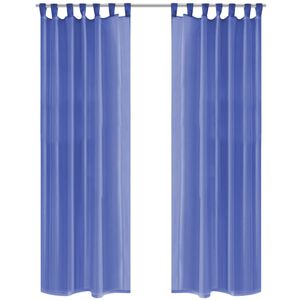 vidaXL Tende in Voile 2 pz 140x225 cm Blu Reale
