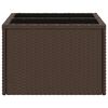 vidaXL Tavolo da Giardino Piano Vetro Marrone 55x55x37 cm Polyrattan