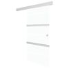 vidaXL Porta Scorrevole in Vetro ESG e Alluminio 90x205cm Argento