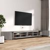 vidaXL Set Mobili TV 3 pz con Luci LED Grigio Sonoma Legno Multistrato