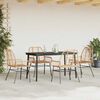vidaXL Set da Pranzo da Giardino 5pz Polyrattan Vetro