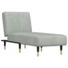 vidaXL Chaise Longue in Velluto Grigio Chiaro