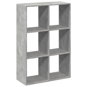 vidaXL Libreria Divisorio Grigio Cemento 69,5x29x103,5cm in Truciolato