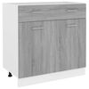 vidaXL Mobile con Cassetto &ldquo;Lyon&rdquo; Grigio Sonoma 80x46x81,5