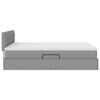 vidaXL Letto con contenitore e LED Grigio chiaro 140 x 190 cm