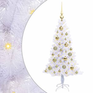 vidaXL Albero di Natale artificiale Bianco 120 cm PVC e Acciaio