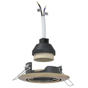 vidaXL Spotlight 6 pz Ottone 9 x 9 x 2.5 cm Metallo