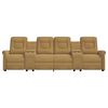 vidaXL Divano a 4 Posti Reclinabile con Portabicchieri Tortora