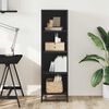 vidaXL Libreria Nera 40x35x139 cm in Legno Multistrato