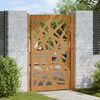 vidaXL Cancello da giardino 100x150 cm in acciaio corten design leggero