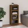 vidaXL Libreria Marrone Ambra 50x35x125,5 cm in Legno Massello di Pino