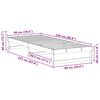 vidaXL Struttura del letto Marrone 90 x 220 cm Pino massello