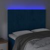 vidaXL Testiera a LED Blu Scuro 144x5x118/128 cm in Velluto
