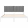 vidaXL Letto con Testiera Rivestita Grigio chiaro 160 x 200 cm