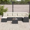 vidaXL Set di divani con cuscino 8 pcs Nero e Crema polyrattan