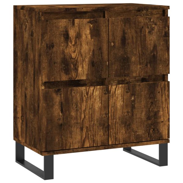 vidaXL Credenza Rovere Fumo 60x35x70 cm in Legno Multistrato