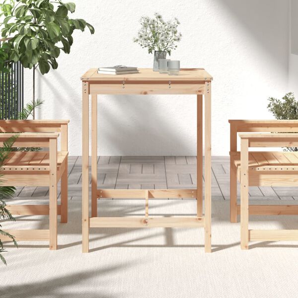 vidaXL Tavolo da Giardino 82,5x82,5x110 cm in Legno Massello di Pino