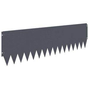 vidaXL Bordura per Prato 10 pcs 103 x 30 cm Acciaio Antracite