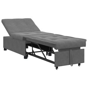 vidaXL Divano Letto Estraibile Grigio scuro 194 x 67 x 82 cm