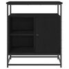 vidaXL Credenza Rovere Nero 69 x 35 x 80 cm Legno multistrato