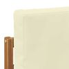 vidaXL Divano da Esterno con cuscino Naturale 91 x 63 x 73 cm