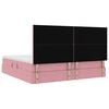 vidaXL Letto con contenitore e LED con led Rosa 200 x 200 cm Velluto