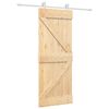 vidaXL Porta scorrevole Naturale e Bianco 80 x 210 cm