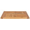 vidaXL Piano del Tavolo in Legno Massello di Teak 70x70x2,5 cm