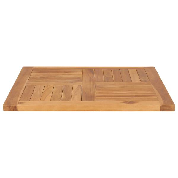 vidaXL Piano del Tavolo in Legno Massello di Teak 70x70x2,5 cm
