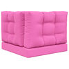 vidaXL Cuscino per divano da esterno 3 pcs Rosa Poliestere