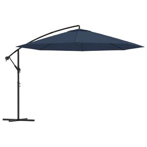 vidaXL vidaXL Ombrellone a Sbalzo da Giardino 3,5 m Blu