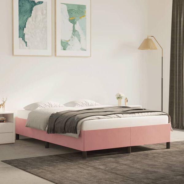 vidaXL Giroletto Rosa 140x190 cm in Velluto
