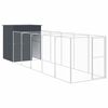 vidaXL Casetta Cani con Corsa Antracite 165x659x181 cm Acciaio Zincato