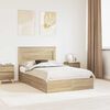 vidaXL Letto con Contenitore con testiera Rovere Sonoma 120 x 200 cm