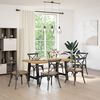 vidaXL Tavolo Pranzo NOAIN Gambe a Forma A 160x90x75 cm Legno Massello