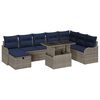 vidaXL Set Divano da Giardino 9 pz Grigio polyrattan